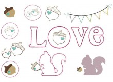 Stickserie - Eichhörnchen Doodle